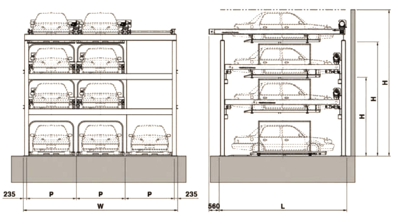 VRS Car Parking System layout Diagram